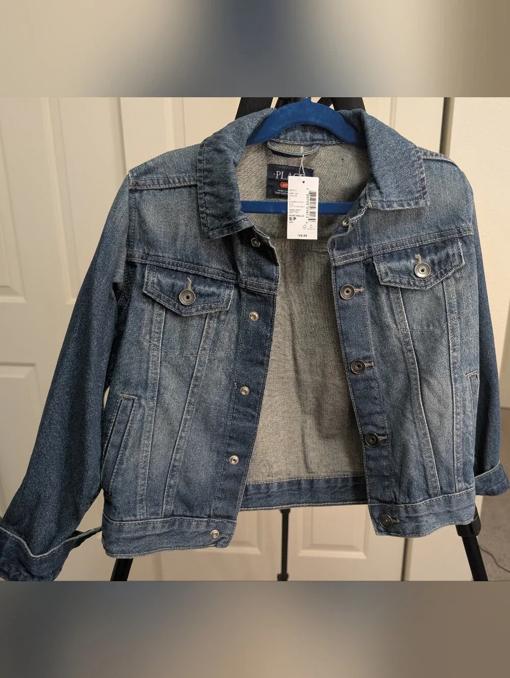 NWT The Children's Place Boy's Denim Jacket Size 5/6 (S) Medium Wash Blue